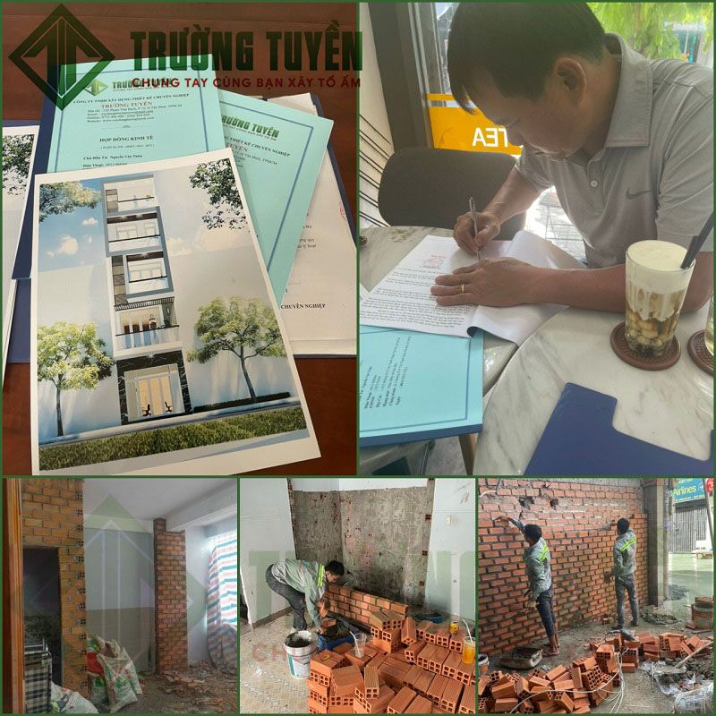 Hình ảnh Kí Hợp đồng Sửa Nhà Nâng Tầng Nhà Anh Thiện Quận Tân Phú