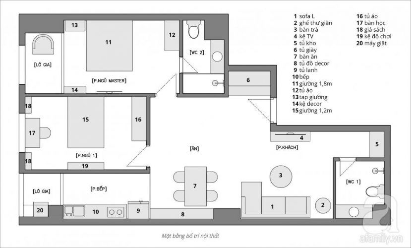 Tư vấn bố trí nội thất cho căn hộ 100m² với chi phí 200 triệu